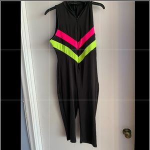 Rob and black sporty romper